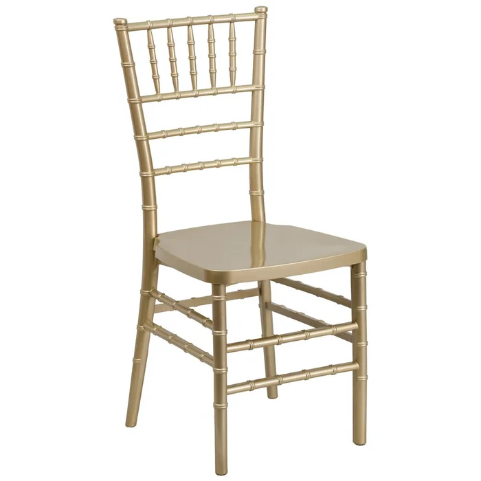 Hercules Premium Series Gold Resin Stacking Chiavari Chair By Flash Furniture – Gold