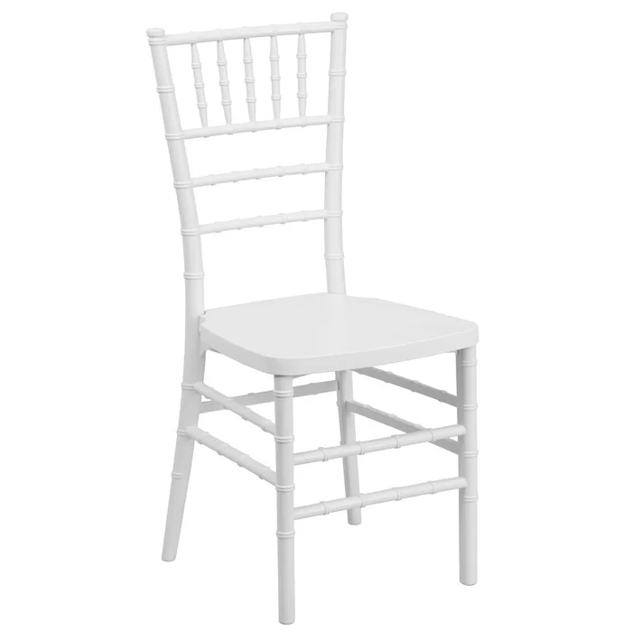 Hercules Premium Series White Resin Stacking Chiavari Chair By Flash Furniture – White