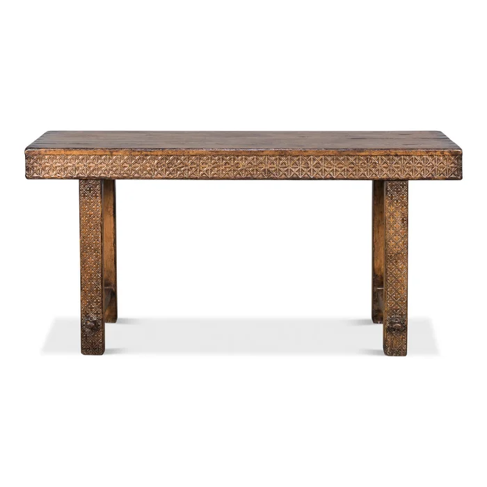 Honeycomb & Cross Console Table