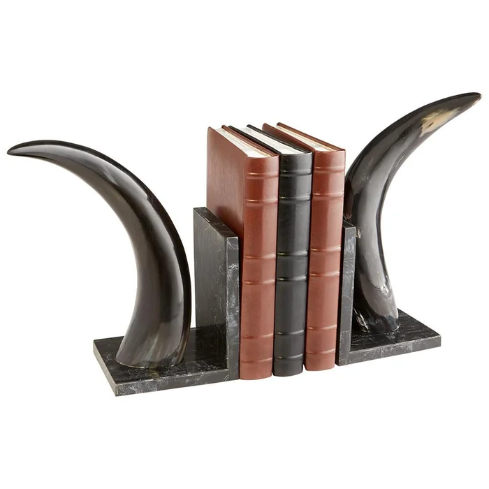 Horn Rimmed Bookends – Black