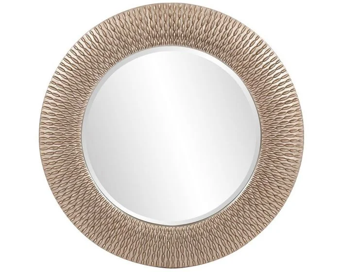 Howard Elliot Bergman 32″ Round Mirror – Silver Leaf (Dropshippable)