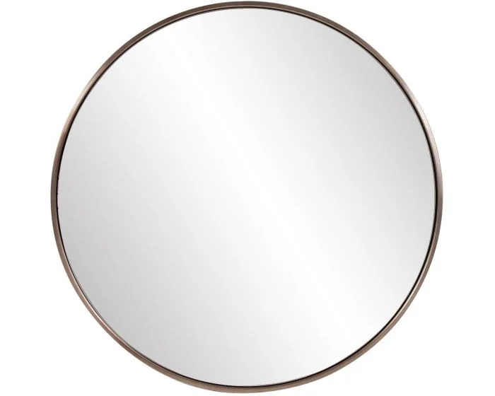 Howard Elliot Copenhagen Round Brass Mirror (Dropshippable)