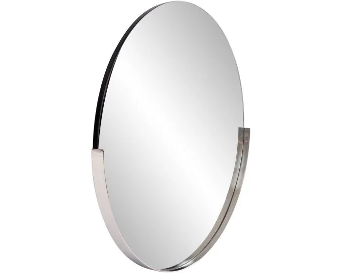Howard Elliot Dante Round Silver Mirror (Dropshippable)