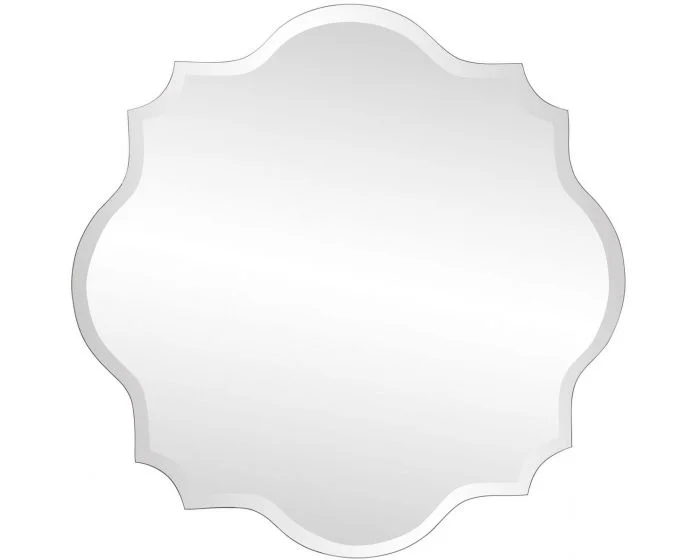 Howard Elliot Scalloped Frameless 36″ Square Mirror (Dropshippable)