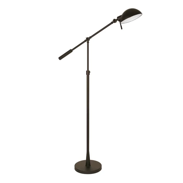 Hudson & Canal – Dexter Height Adjustable/Tilting Floor Lamp with Metal Shade in Blackened Bronze/Blackened Bronze – FL0243