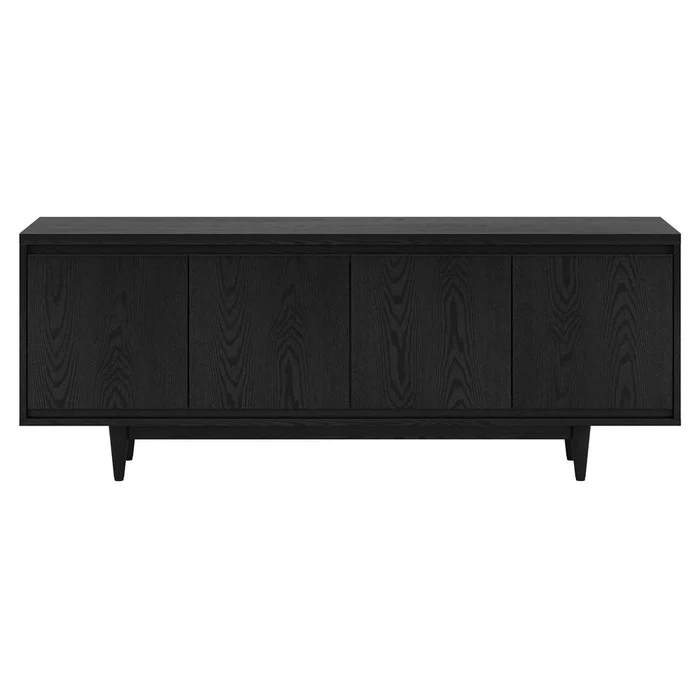 Hudson & Canal – Duran Rectangular TV Stand for TVs up to 75in in Black Grain – TV2236