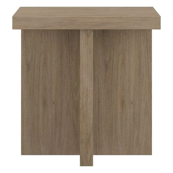Hudson & Canal – Elna 22in Wide Square Side Table in Antiqued Gray Oak – ST2031