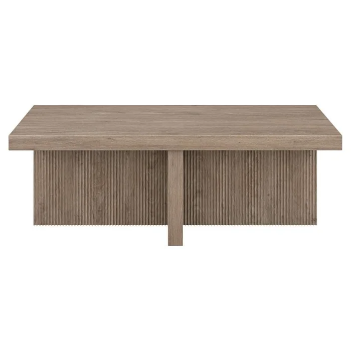 Hudson & Canal – Holm 44in Wide Rectangular Coffee Table in Antiqued Gray Oak – CT2103