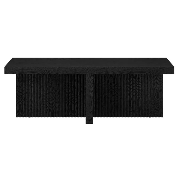 Hudson & Canal – Holm 44in Wide Rectangular Coffee Table in Black Grain – CT2102
