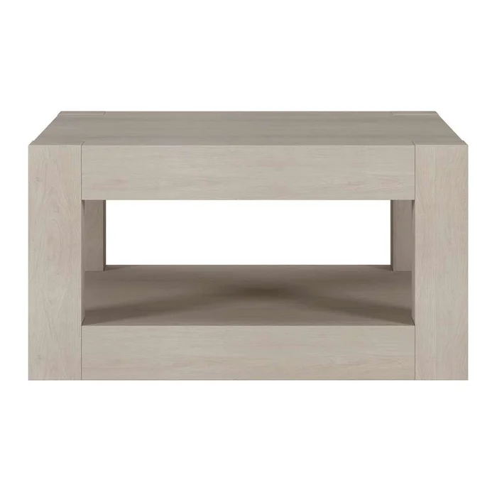Hudson & Canal – Hughes 32in Wide Square Coffee Table in Alder White – CT2027