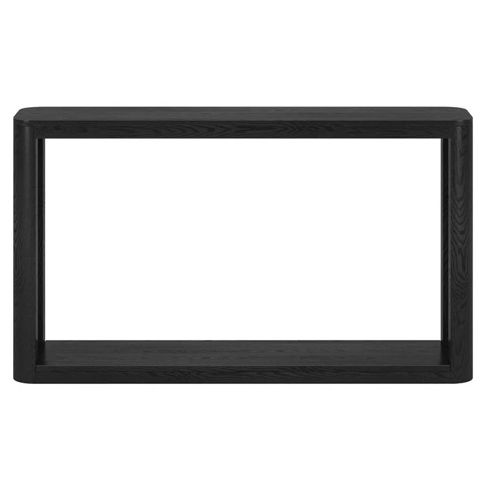 Hudson & Canal – Kellan 52in Wide Rectangular Console Table in Black Grain – AT2179