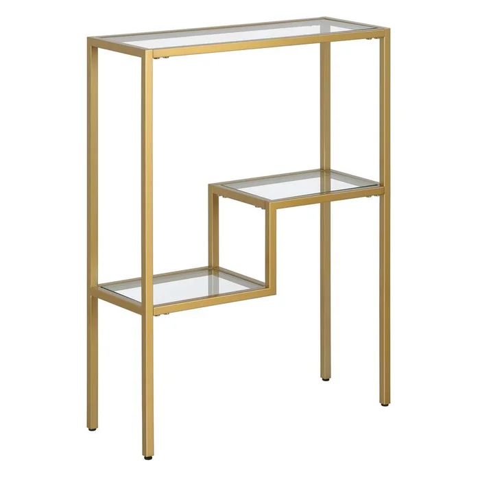 Hudson & Canal – Lovett 22in Wide Rectangular Console Table in Brass – AT1704