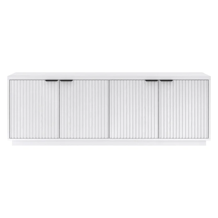 Hudson & Canal – Mansfield Rectangular TV Stand for TVs up to 78in in White – TV2310