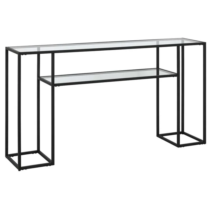 Hudson & Canal – Marilyn 55in Wide Rectangular Console Table in Blackened Bronze – AT1537