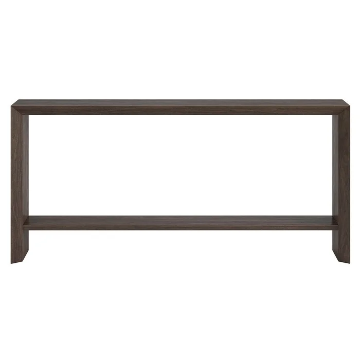 Hudson & Canal – Osman 64in Wide Rectangular Console Table in Alder Brown – AT2371