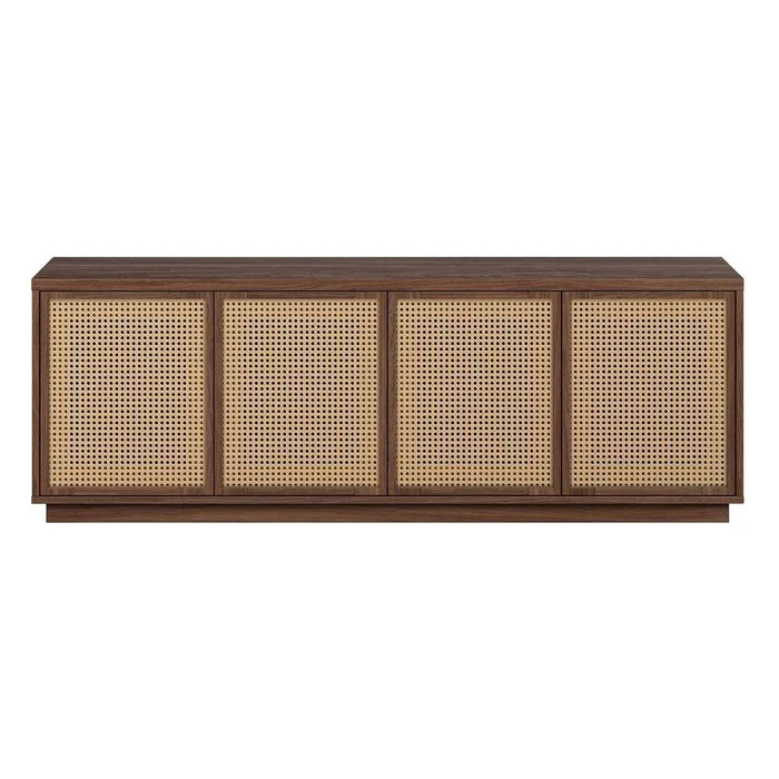 Hudson & Canal – Pryce Rectangular TV Stand for TVs up to 78in in Satin Walnut – TV2025