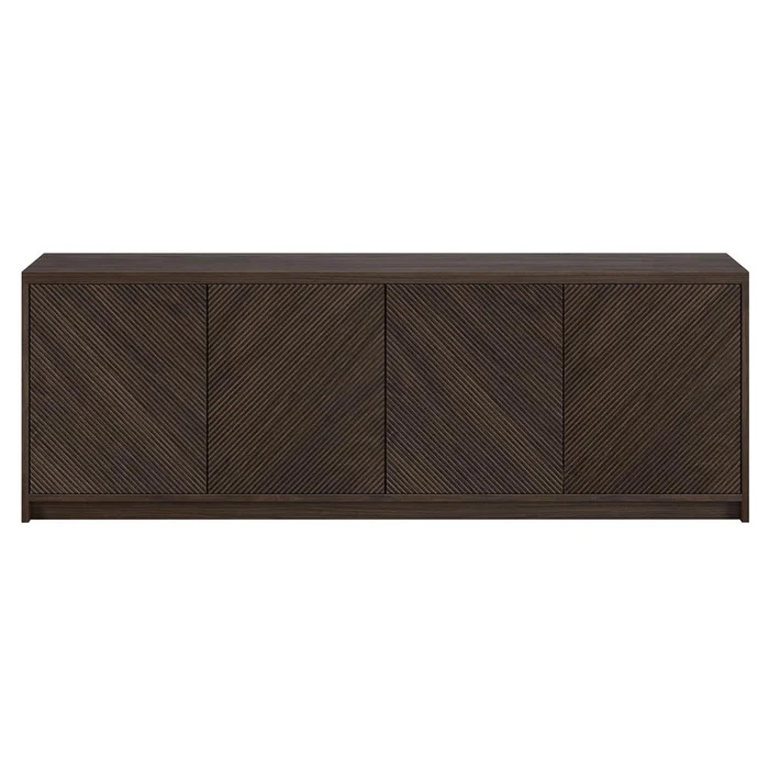 Hudson & Canal – Renad Rectangular TV Stand for TVs up to 78in in Alder Brown – TV2250