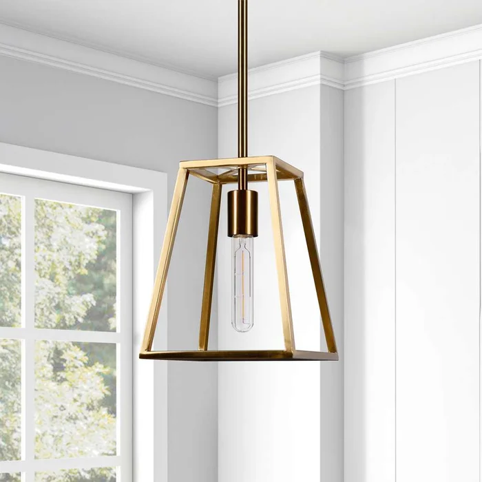 Hudson & Canal – Rhom 8in Wide Open-Framed Pendant in Brass/No Shade – PD0343