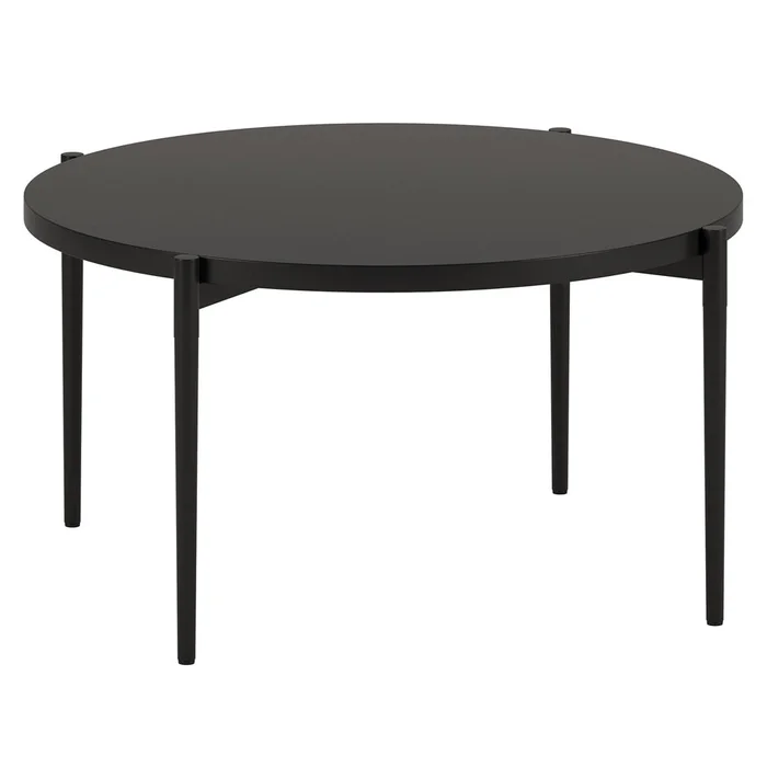 Hudson & Canal – Wayne Round Coffee Table in Blackened Bronze – CT1819