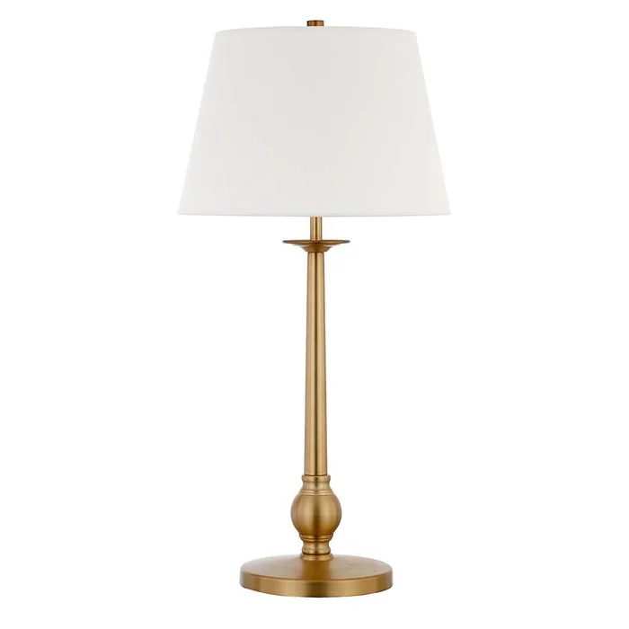 Hudson & Canal – Wilmer 28in Tall Table Lamp with Fabric Shade in Brushed Nickel – TL1538