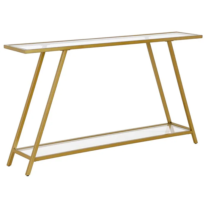 Hudson & Canal – Yair 52in Wide Rectangular Console Table in Brass – AT0993