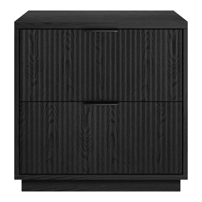 Hudson & Canal – Yarden 24in Wide Rectangular Nightstand in Black Grain – NS2288