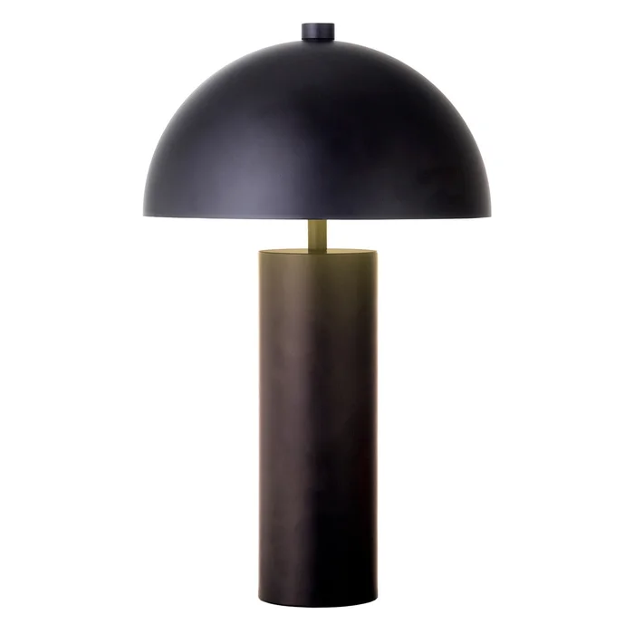 Hudson & Canal – York 15in Tall Mini Lamp with Metal Shade in Blackened Bronze/Blackened Bronze – ML2148