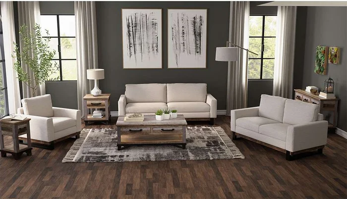 IFD – Blackburn – Metal & Wood Base, Loveseat – IUP778-LOV-161