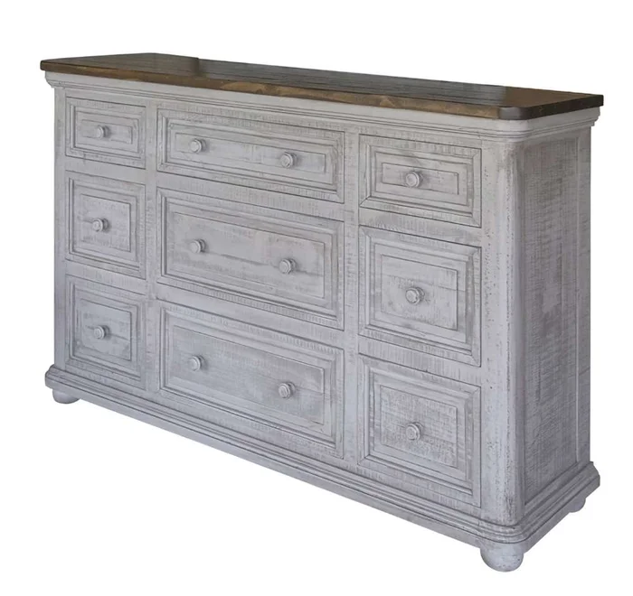 IFD – Luna Gray 9 Drawer, Dresser – IFD7651DSR
