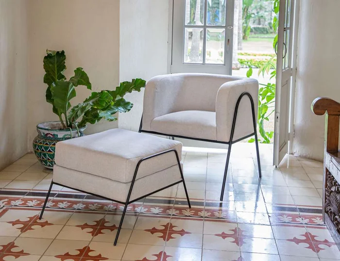 IFD – Malibu – Wooden Frame & Metal Base, Armchair – IUP317-ACH-161