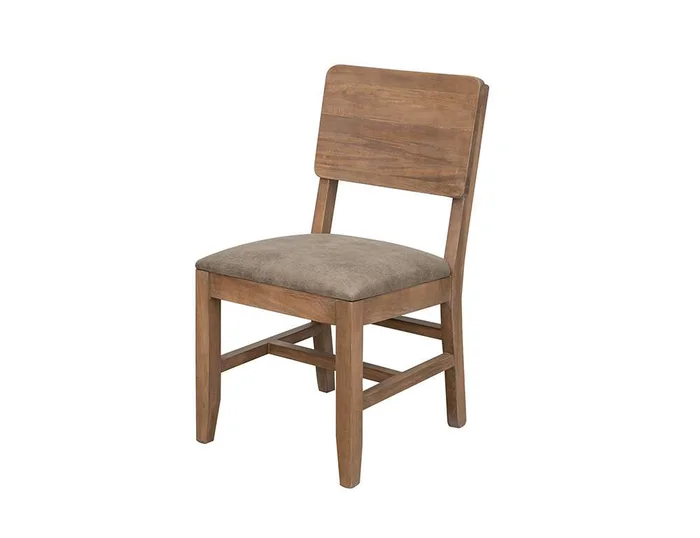 IFD – Natural Parota – Upholstered Seat Wooden Chair (Set of 2) – IFD8681CHR