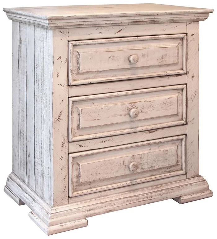 IFD – Terra White 3 Drawer Nightstand – IFD1022NTST
