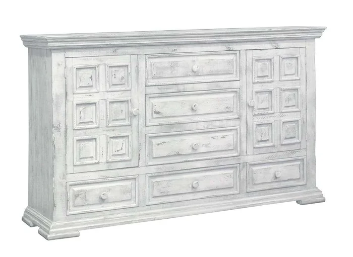 IFD – Terra White 6 Drawer, 2 Doors Dresser – IFD1022DSR