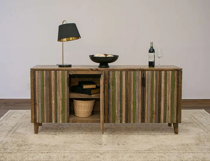 IFD – Tiza – 4 Doors, Console Green, multicolor doors – IFD1981CNSGN