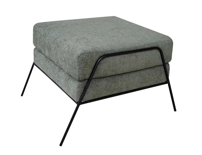 IFD – Tyne – Wooden Frame & Metal Base, Footstool Ottoman – IUP331-OTT-111