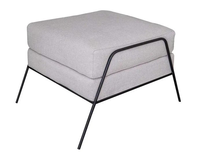 IFD – Tyne – Wooden Frame & Metal Base, Footstool Ottoman – IUP331-OTT-161