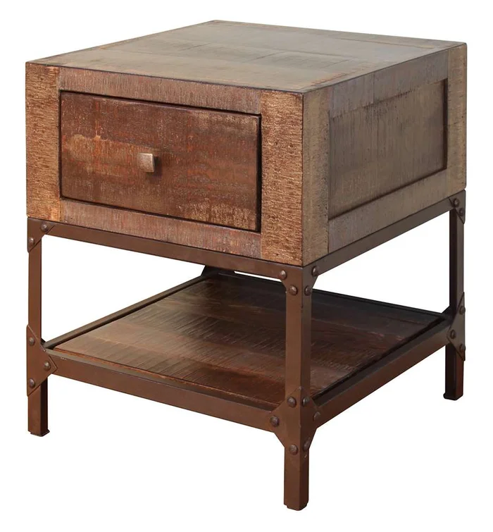 IFD – Urban Gold End Table w/1 Drawer – IFD560END