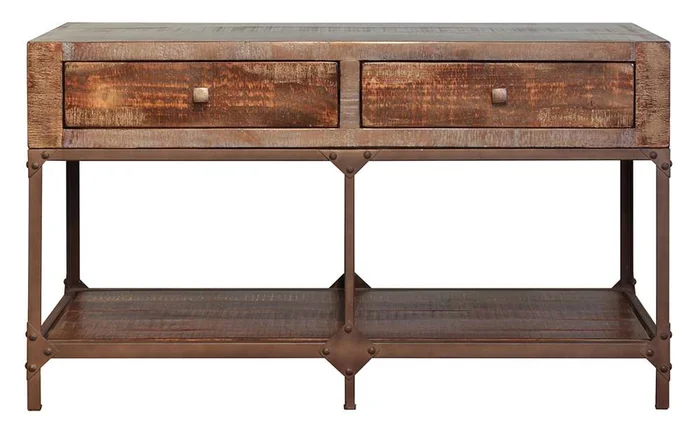 IFD – Urban Gold Sofa Table w/2 Drawers – IFD560SOFA