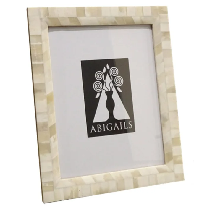 Inlaid Frame, Cream Bone, 8X10 Photo Set of 2