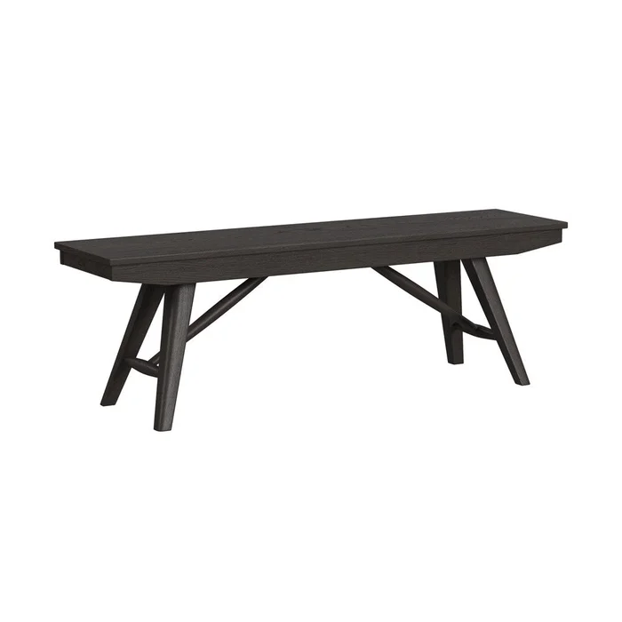 Intercon Furniture – Bayside 56 Backless Bench – Black – BY-CH-5615B-BLK-C