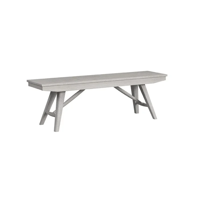 Intercon Furniture – Bayside 56 Backless Bench – White – BY-CH-5615B-WHT-C