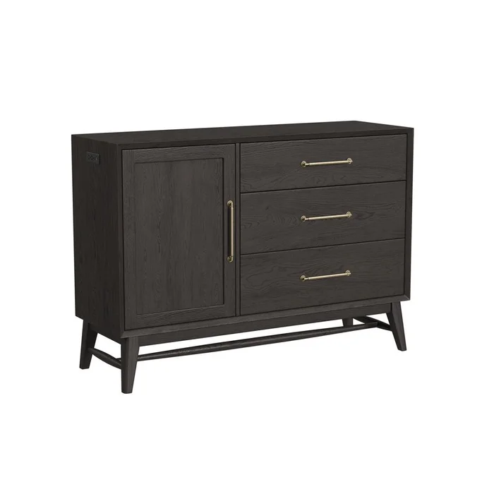 Intercon Furniture – Bayside 56 Sideboard – Black – BY-CA-5640-BLK-C