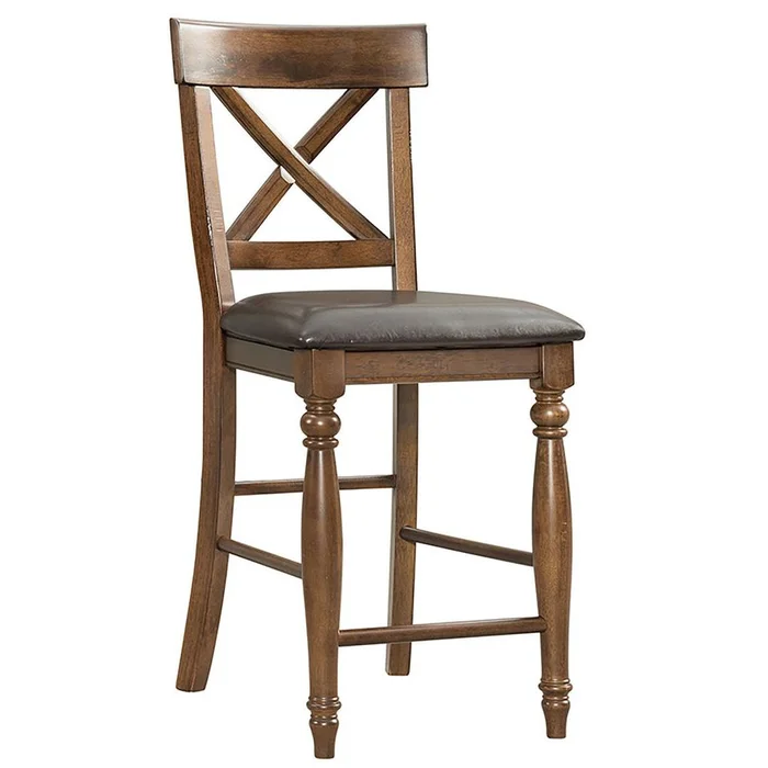 Intercon Furniture – Kingston 24in X-Back Stool w/Cushion (Set of 2) – KG-BS-735C-RAI-K24