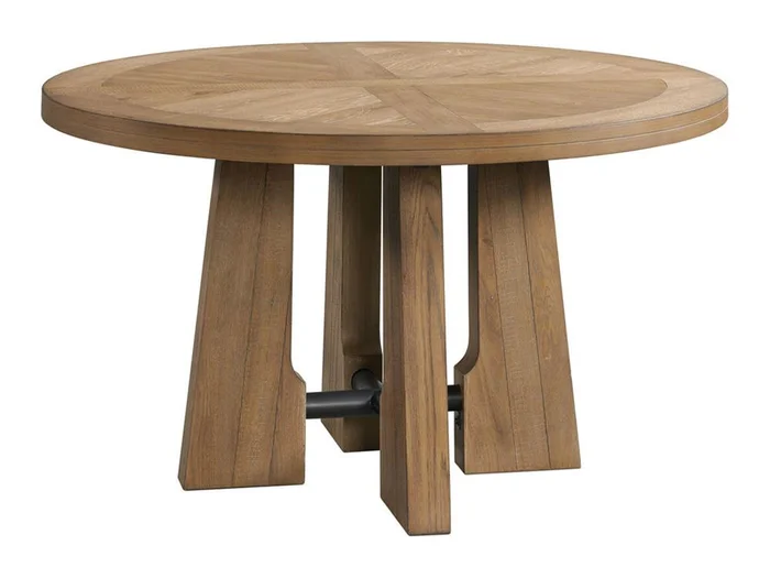Intercon Furniture – Landmark Round Table in Weathered Oak Finish