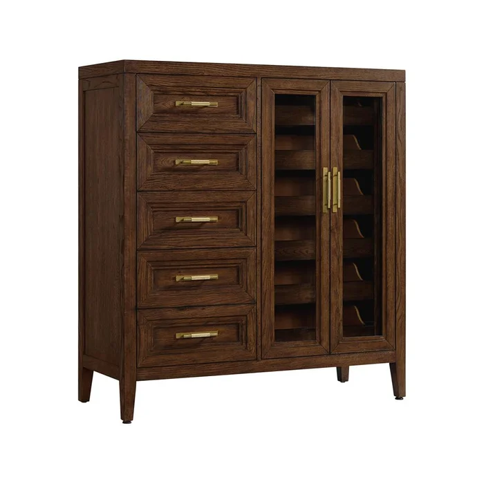 Intercon Furniture – Marlow Gentlemans Chest, 5 Drawer, 2 Doors – MW-BR-8305GC-SBL-C
