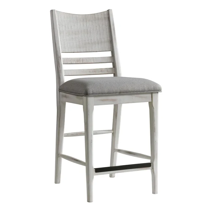 Intercon Furniture – Modern Rustic B/S, Panel Back w/Cushion (Set of 2) – MR-BS-530C-WWH-K24