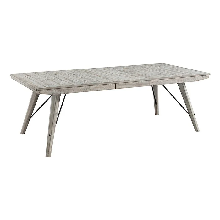 Intercon Furniture – Modern Rustic Table, 42×72-90 Trestle Dining – MR-TA-4290-WWH-C