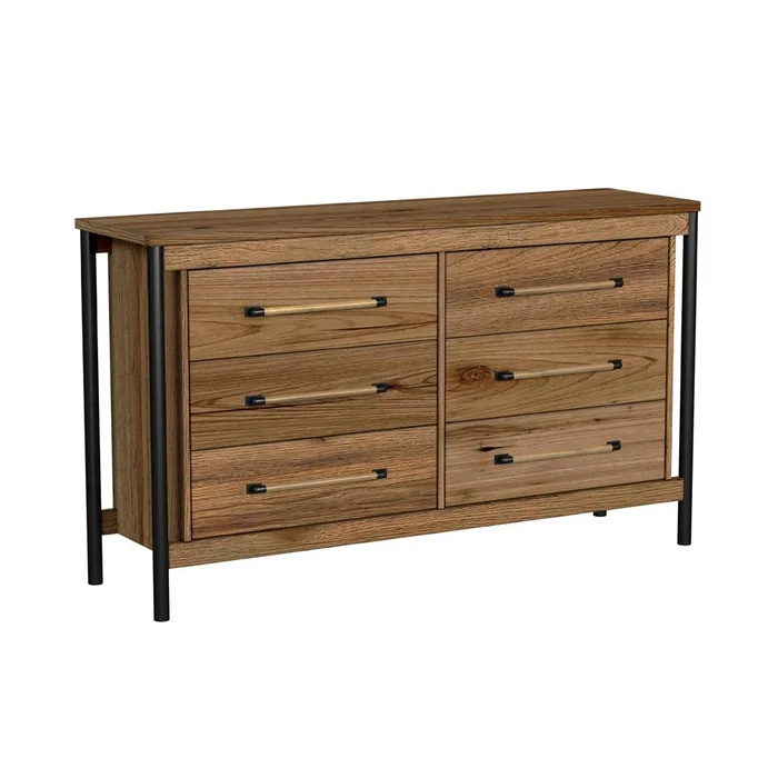 Intercon Furniture – Norcross Dresser, 6 Drawer – NC-BR-8006-HCK-C