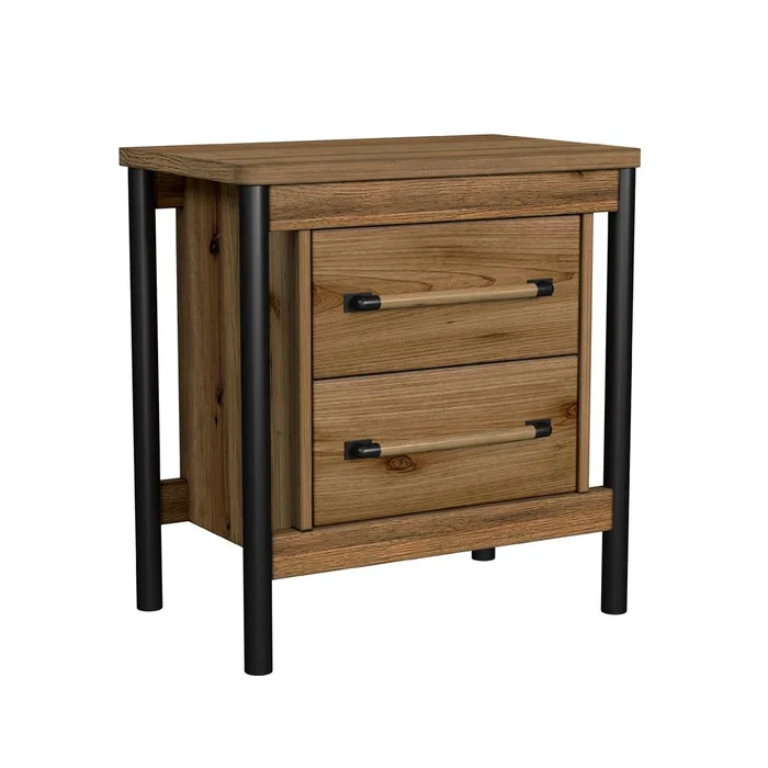 Intercon Furniture – Norcross Nightstand, 2 Drawer – NC-BR-8002-HCK-C