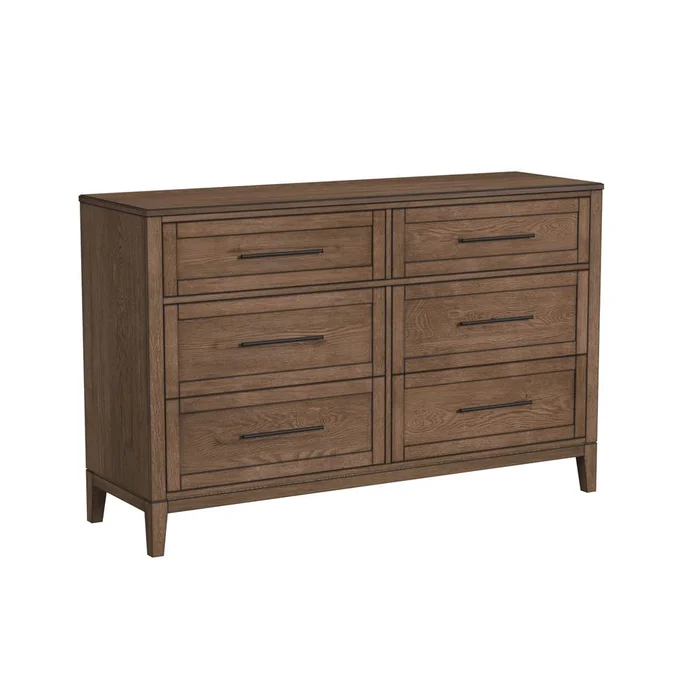 Intercon Furniture – Oslo Dresser, 6 Drawer – OS-BR-7906-WCT-C